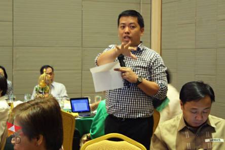 Mr. Canares during a workshop with LED focal persons coming from the 9 participating provinces.